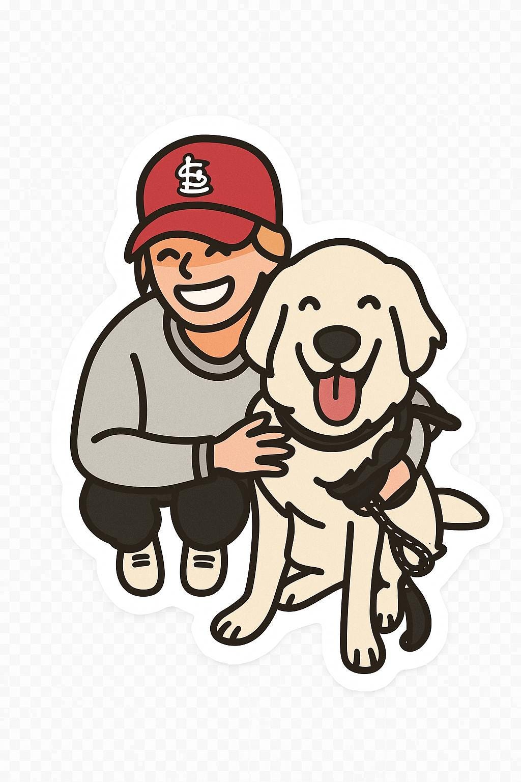 Milo the Magnificent Great Pyrenees dog sticker from K&M Paw Co., designed for St. Louis pet lovers who appreciate premium quality, playful style, and meaningful simplicity