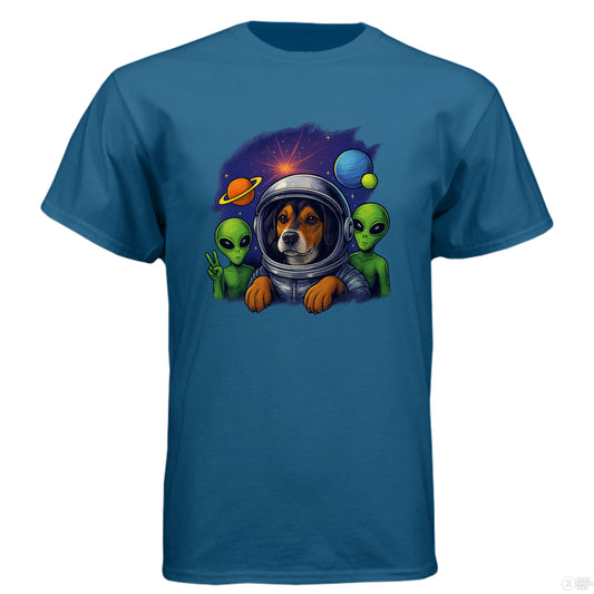 Blue short sleeve t-shirt from K&M Paw Co., designed with minimalist style and premium quality for pet owners